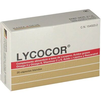 Alfasigma Lycocor 20 Cápsulas - Corazón y Estrés Oxidativo Alfasigma Lycocor 20 Cápsulas - Corazón y Estrés Oxidativo
