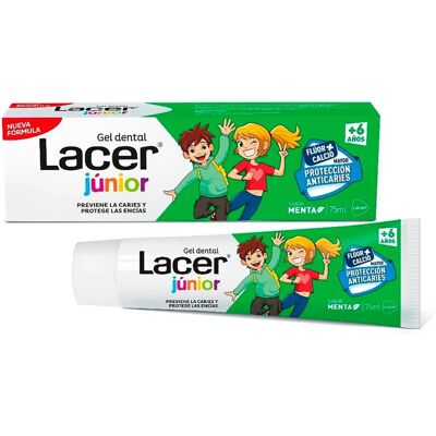 Lacer Junior Dental Gel Mint 75ml - Dental Gel Lacer Junior Dental Gel Mint 75ml - Dental Gel