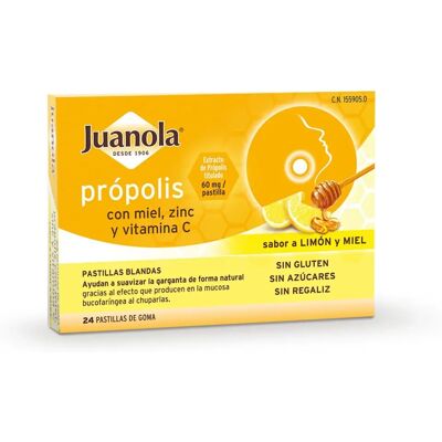 Juanola Propóleo Miel Limón Pastillas - Cuidado Respiratorio Juanola Propóleo Miel Limón Pastillas - Cuidado Respiratorio