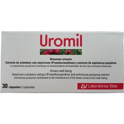 Laboratorio Viñas Uromil Arándano Rojo + Equinácea - Apoyo Urinario - 30 Cápsulas Laboratorio Viñas Uromil Arándano Rojo + Equinácea - Apoyo Urinario - 30 Cápsulas