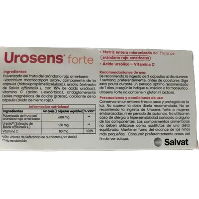 Salvat Urosens Forte 130 Mg - Apoyo Urinario Salvat Urosens Forte 130 Mg - Apoyo Urinario