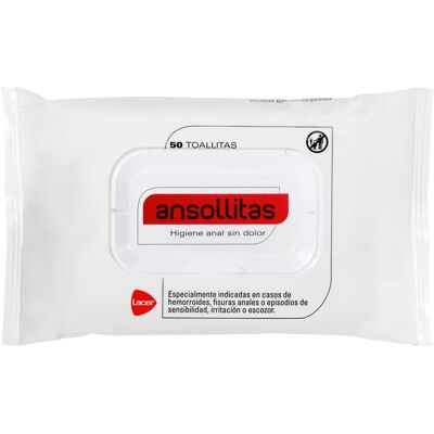 Lacer Marke Ansollitas Feuchttücher - Anale Hygiene - 50 Stück Lacer Marke Ansollitas Feuchttücher - Anale Hygiene - 50 Stück