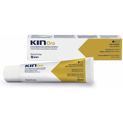 Crema Fijadora para Prótesis Kin Oro Extra Fuerte - Fijación Fuerte Crema Fijadora para Prótesis Kin Oro Extra Fuerte - Fijación Fuerte