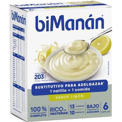 Bimanán Flan de Limón - Sustituto de comida, enriquecido con vitaminas Bimanán Flan de Limón - Sustituto de comida, enriquecido con vitaminas