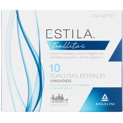 Angelini Estila 10 Lingettes - Nettoyage des paupières Angelini Estila 10 Lingettes - Nettoyage des paupières