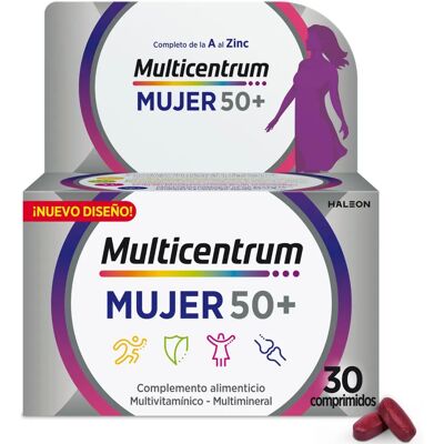 Multicentrum Mujer 50+ Tabletas - Suplemento de Vitaminas y Minerales Multicentrum Mujer 50+ Tabletas - Suplemento de Vitaminas y Minerales
