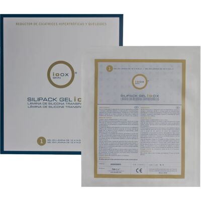 Ioox Silipack Gel 10x10 Láminas - Láminas de gel para reducir cicatrices Ioox Silipack Gel 10x10 Láminas - Láminas de gel para reducir cicatrices