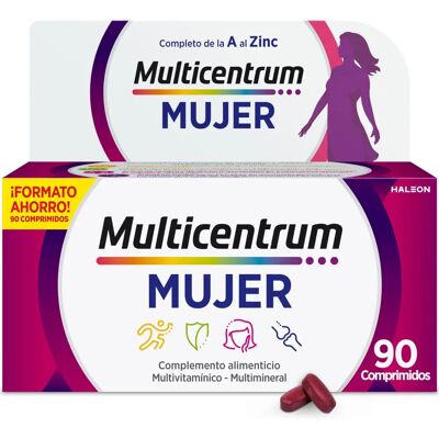 Multicentrum Mujer 90 Tablets - Vitaminas y Minerales Multicentrum Mujer 90 Tablets - Vitaminas y Minerales