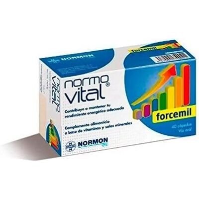 Normon Normovital Forcemil 40 Kapseln - Energie Unterstützung Normon Normovital Forcemil 40 Kapseln - Energie Unterstützung