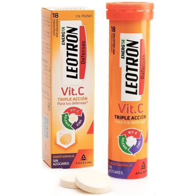 Leotron Vitamin C Dreifach-Wirkung Brausetabletten - Vitamin C, Zink & Selen - Orangengeschmack Leotron Vitamin C Dreifach-Wirkung Brausetabletten - Vitamin C, Zink & Selen - Orangengeschmack
