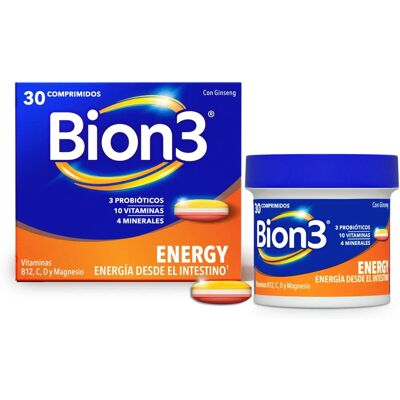 Merck Bion3 Énergie Vitamines B C - Vitamines - Publicité Merck Bion3 Énergie Vitamines B C - Vitamines - Publicité