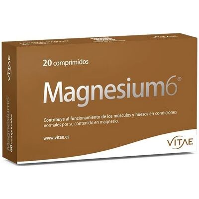 Vitae Magnesium6 - Nahrungsergänzung für Muskeln, Knochen, Zähne - 20 Tabletten Vitae Magnesium6 - Nahrungsergänzung für Muskeln, Knochen, Zähne - 20 Tabletten
