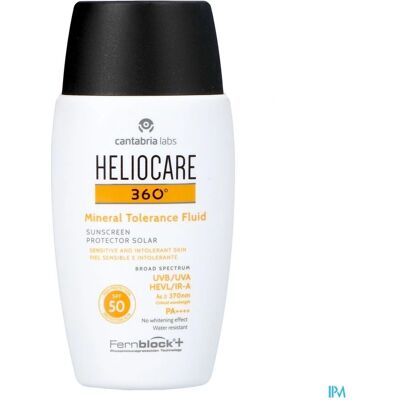 Heliocare 360 Mineral Tolerance Fluid SPF 50 - Piel sensible - Protector solar facial Heliocare 360 Mineral Tolerance Fluid SPF 50 - Piel sensible - Protector solar facial