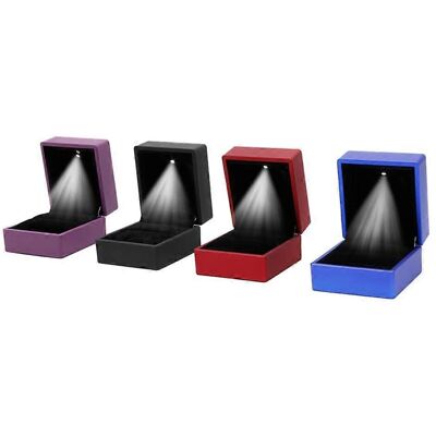 Unbrand Caja de Anillo - Caja de Regalo con Luz LED - Negro Unbrand Caja de Anillo - Caja de Regalo con Luz LED - Negro