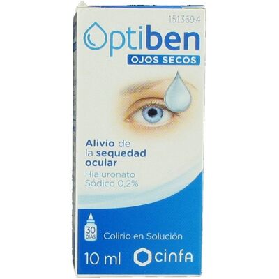 Optiben Ojos Secos Repair Colirio 10 ml - Gotas Oculares Optiben Ojos Secos Repair Colirio 10 ml - Gotas Oculares