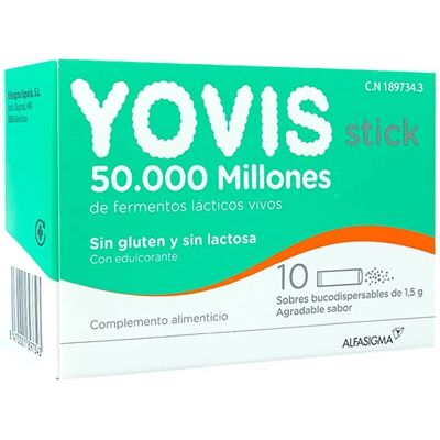 Alfasigma Yovis 10 Stick Bucodispensable - Dietary Supplement Alfasigma Yovis 10 Stick Bucodispensable - Dietary Supplement