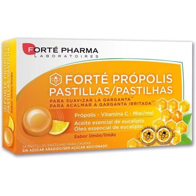 Forté Pharma Propolis Honey Lemon Flavor - Throat Lozenges Forté Pharma Propolis Honey Lemon Flavor - Throat Lozenges