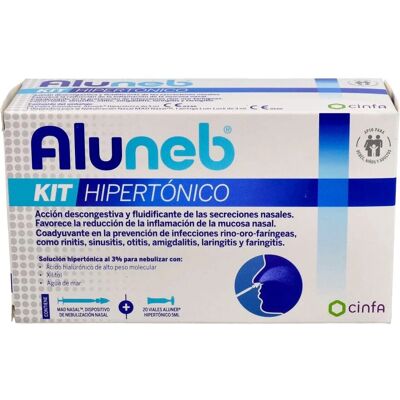 Kit Nasal Hipertónico Aluneb de Cinfa - 20 Viales y Dispositivo Kit Nasal Hipertónico Aluneb de Cinfa - 20 Viales y Dispositivo