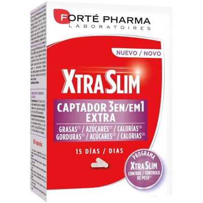 Forté Pharma Xtraslim Captador 3 en 1 - Suplemento para bajar de peso Forté Pharma Xtraslim Captador 3 en 1 - Suplemento para bajar de peso