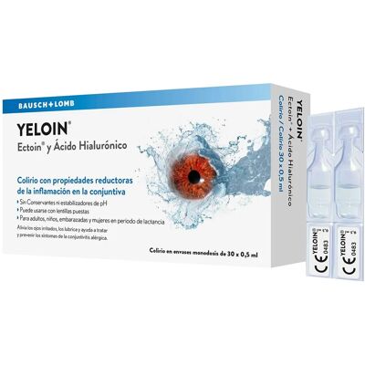 Yeloin Gotas para Ojos - Antiinflamatorias, Dosis Única, 30x 0.5ml Yeloin Gotas para Ojos - Antiinflamatorias, Dosis Única, 30x 0.5ml
