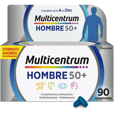 Multicentrum Hombres 50+ - Suplemento de Vitaminas y Minerales Multicentrum Hombres 50+ - Suplemento de Vitaminas y Minerales