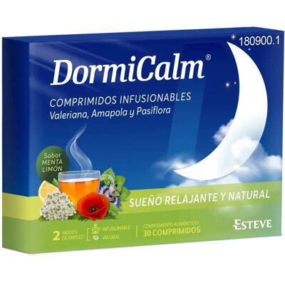 Esteve Dormicalm 30 Comprimidos de Valeriana e Infusión - Apoyo al Sueño Esteve Dormicalm 30 Comprimidos de Valeriana e Infusión - Apoyo al Sueño