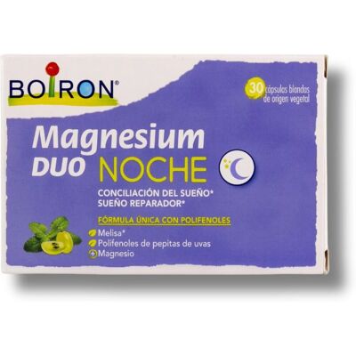 Boiron Dúo Magnesio Noche - Apoyo para dormir 30 Cápsulas Boiron Dúo Magnesio Noche - Apoyo para dormir 30 Cápsulas