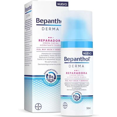 Crème Visage Quotidienne Bepanthol - Hydratation pour Peau Sèche et Sensible Crème Visage Quotidienne Bepanthol - Hydratation pour Peau Sèche et Sensible
