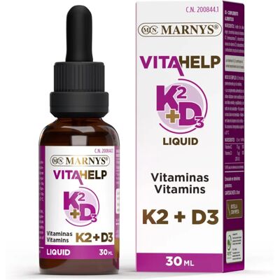 Marnys Vitamin K2+D3 Flüssigkeit 30ml - Unterstützt Knochen & Blut Marnys Vitamin K2+D3 Flüssigkeit 30ml - Unterstützt Knochen & Blut