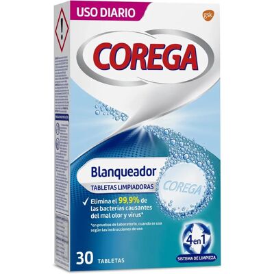 Corega Whitening Reinigungstabletten - Tiefenreinigung & Fleckenentfernung Corega Whitening Reinigungstabletten - Tiefenreinigung & Fleckenentfernung