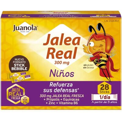 Juanola Jalea Real para Niños - Varitas de 28 Uds. Juanola Jalea Real para Niños - Varitas de 28 Uds.