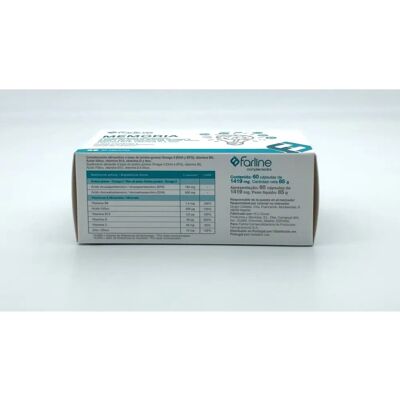 Farline Memoria Cápsulas Omega-3 - Apoyo a la Memoria y Salud Mental Farline Memoria Cápsulas Omega-3 - Apoyo a la Memoria y Salud Mental