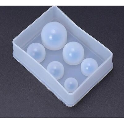Molde de silicona para colgantes globos de 9/12/15/16/20/25mm - Suministros para joyería Molde de silicona para colgantes globos de 9/12/15/16/20/25mm - Suministros para joyería
