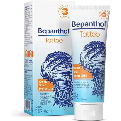 Bepanthol Tattoo SPF50+ Creme - Sonnenschutz Tattoo Bepanthol Tattoo SPF50+ Creme - Sonnenschutz Tattoo