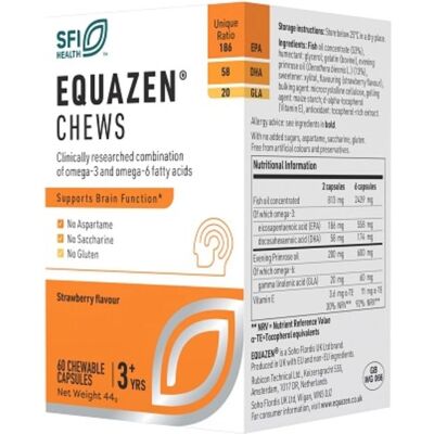 Vitae Equazenchews 60 Cápsulas Sabor Fresa para Cuidado de la Piel - Complemento Alimenticio Vitae Equazenchews 60 Cápsulas Sabor Fresa para Cuidado de la Piel - Complemento Alimenticio