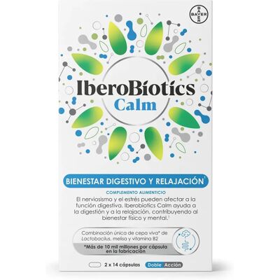 BAYER Iberobiotics Calma 28 Cápsulas - Apoyo Digestivo y Estrés BAYER Iberobiotics Calma 28 Cápsulas - Apoyo Digestivo y Estrés
