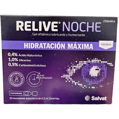 Gel Ocular Nocturno Relive Salvat - Alivio Ojo Seco Gel Ocular Nocturno Relive Salvat - Alivio Ojo Seco