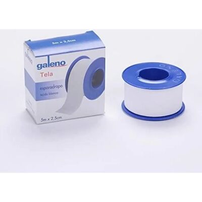 Cinta adhesiva blanca Galeno - 5m x 2,5cm - Médico & Deportivo Cinta adhesiva blanca Galeno - 5m x 2,5cm - Médico & Deportivo