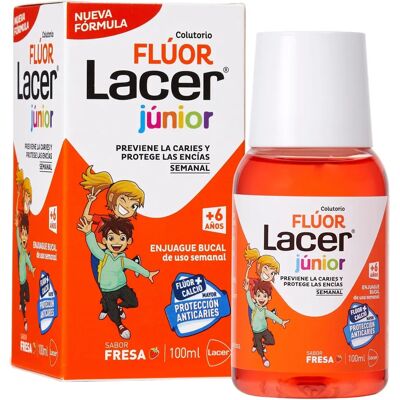 Lacer Fluor Mundwasser 0,2% Erdbeere - Mundwasser Lacer Fluor Mundwasser 0,2% Erdbeere - Mundwasser