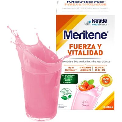 Meritene Strawberry Active Senior Nutrition Drink - 15 Sachets Meritene Strawberry Active Senior Nutrition Drink - 15 Sachets