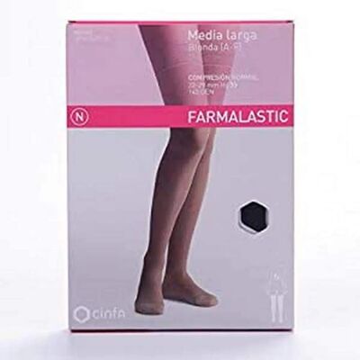 Bas de compression noirs grande Farmalastic - Améliore la circulation - Publicité Bas de compression noirs grande Farmalastic - Améliore la circulation - Publicité