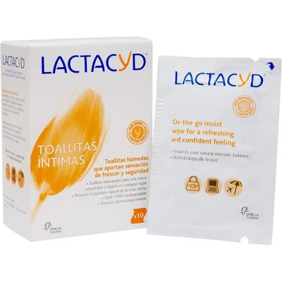 Lactacyd intim törlőkendők - Érzékeny, 10 db Lactacyd intim törlőkendők - Érzékeny, 10 db