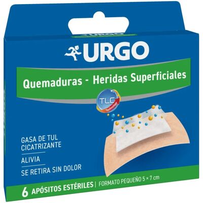 Curativos Urgo Queimaduras - Macios, Hipoalergênicos, 6 pcs Curativos Urgo Queimaduras - Macios, Hipoalergênicos, 6 pcs