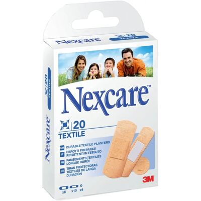 Bandes adhésives textiles Nexcare - 20 pièces Bandes adhésives textiles Nexcare - 20 pièces