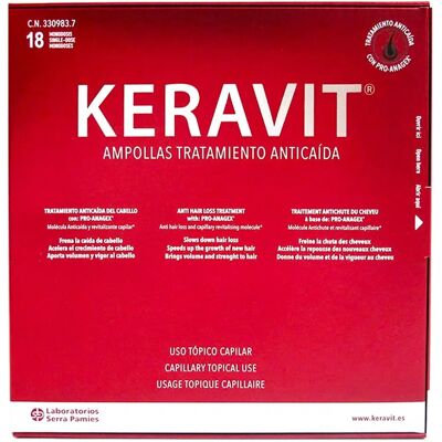 KERAVIT Anticaida 18 Blisters 6ml - Hair Loss Treatment KERAVIT Anticaida 18 Blisters 6ml - Hair Loss Treatment