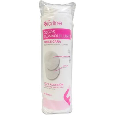 Farline Reusable Double-Sided Makeup Remover Pads - 80 Discs Farline Reusable Double-Sided Makeup Remover Pads - 80 Discs
