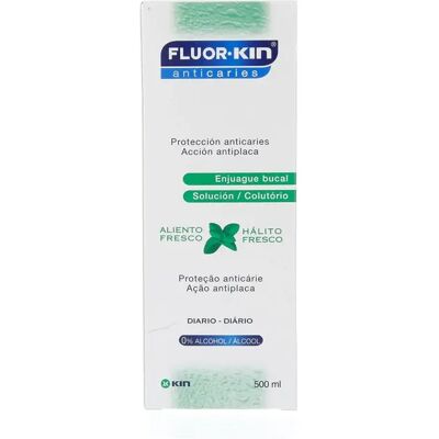 Kin Fluor Mundspülung - Natriumfluorid 226 ppm - Alkoholfrei Kin Fluor Mundspülung - Natriumfluorid 226 ppm - Alkoholfrei