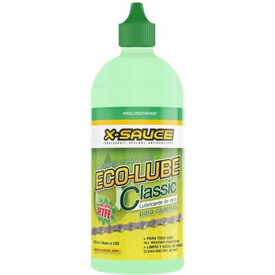 Lubrifiant chaîne écologique X-sauce - Lubrifiant de chaîne - Publicité Lubrifiant chaîne écologique X-sauce - Lubrifiant de chaîne - Publicité