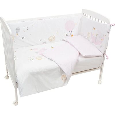 Conjunto de funda nórdica rosa Volare 120x150cm - Decoración infantil Conjunto de funda nórdica rosa Volare 120x150cm - Decoración infantil