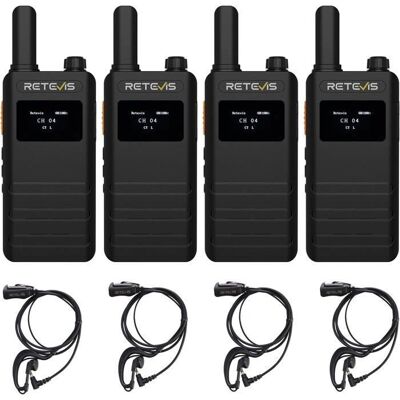 Retevis B63S Talkie Walkie - Compact 15mm, LCD, VOX, 1620mAh - Radio - Publicité Retevis B63S Talkie Walkie - Compact 15mm, LCD, VOX, 1620mAh - Radio - Publicité